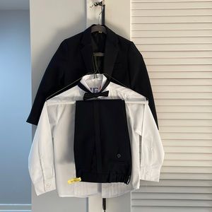 Nautica 4-Piece Tuxedo Suit, Shirt & Bowtie, Little Boys